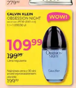 Jawa Drogerie Woda perfumowana damska Calvin Klein Obsession Night oferta