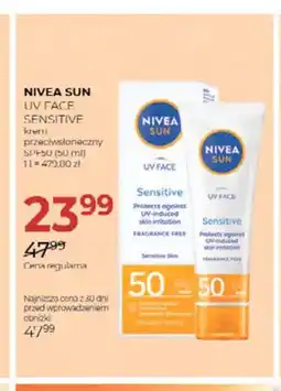 Jawa Drogerie Krem przeciwsłoneczny Nivea Sun UV Face Sensitive SPF50 oferta