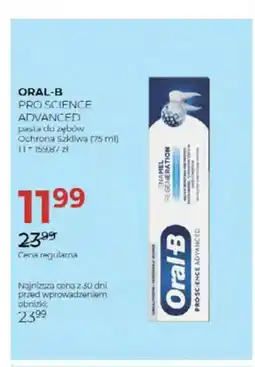Jawa Drogerie Pasta do zębów Oral-B Pro Science Advanced Ochrona Szkliwa oferta