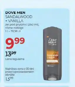 Jawa Drogerie Żel pod prysznic Dove Men+Care Sandalwood + Vanilla oferta