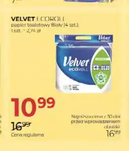 Jawa Drogerie Papier toaletowy Velvet EcoRoll biały oferta