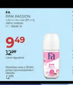 Jawa Drogerie Dezodorant roll-on damski Fa Pink Passion oferta