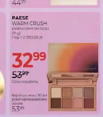 Paleta cieni do oczu Paese Warm Crush