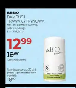 Jawa Drogerie Dezodorant roll-on damski Bebio Bambus i Trawa Cytrynowa oferta