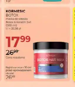 Jawa Drogerie Maska do włosów Botox & Keratin 2w1 Kormesic Botox oferta