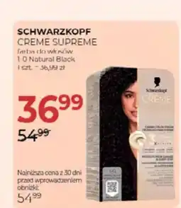 Jawa Drogerie Farba do włosów Schwarzkopf Creme Supreme 1,0 Natural Black oferta