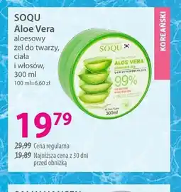 Hebe Aloesowy żel do twarzy, ciała i włosów SOQU Aloe Vera oferta