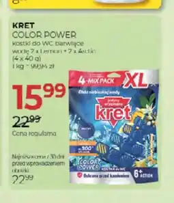 Jawa Drogerie Kostki do WC barwiące wodę Kret Color Power 4-pak oferta