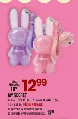 Drogerie Natura Błyszczyk do ust Yummy Bunny MY SECRET oferta