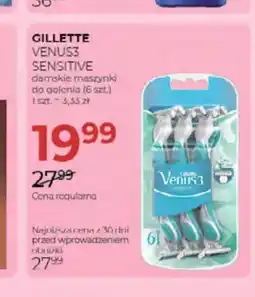 Jawa Drogerie Maszynki do golenia damskie Venus3 Sensitive Gillette oferta