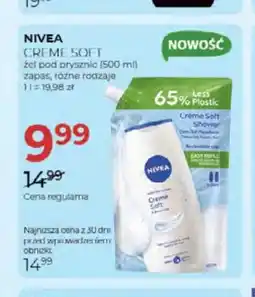 Jawa Drogerie Żel pod prysznic Nivea Creme Soft zapas oferta