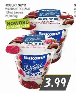 Słoneczko Jogurt Skyr Bakoma & E.Wedel malina stracciatella oferta