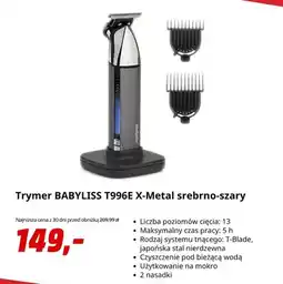 Media Markt Trymer BABYLISS T996E X-Metal srebrno-szary oferta