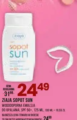 Drogerie Natura Wodoodporna emulsja do opalania Ziaja Sopot Sun SPF 50+ oferta