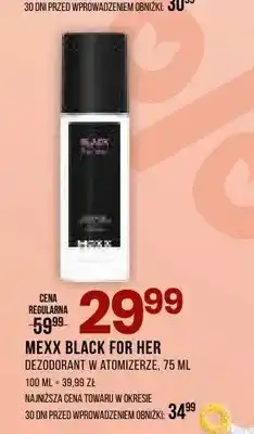 Drogerie Natura Dezodorant w atomizerze Mexx Black For Her oferta