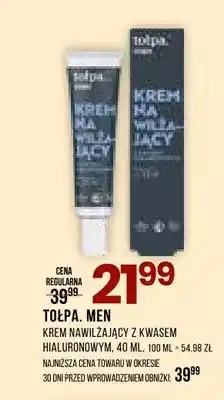 Drogerie Natura Krem nawilżający z kwasem hialuronowym Tołpa Men oferta