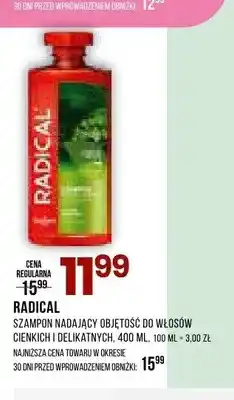 Drogerie Natura Szampon nadający objętość do włosów cienkich i delikatnych Radical oferta