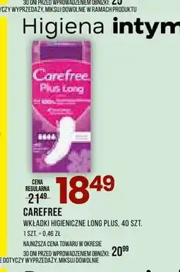 Drogerie Natura Wkładki higieniczne Carefree Long Plus oferta