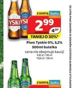 Delfin Piwo Tyskie 0% oferta