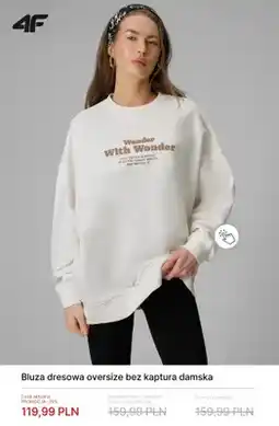 4F Bluza dresowa oversize bez kaptura damska 4F oferta