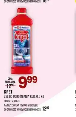 Drogerie Natura Żel do udrożniania rur Kret oferta