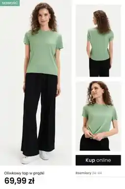Top Secret Top oliwkowy w prążki oferta