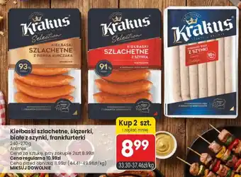 Kiełbaski szlachetne z piersią kurczaka Krakus