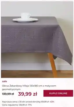 Home&You Obrus żakardowy Mileja 130x180 cm z motywem geometrycznym oferta