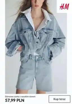 H&M Szorty dżinsowe z wysokim stanem H&M oferta