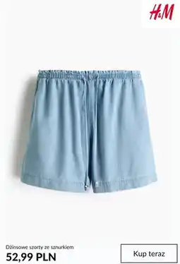 H&M Szorty dżinsowe ze sznurkiem H&M oferta