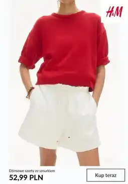 H&M Szorty dżinsowe ze sznurkiem H&M oferta