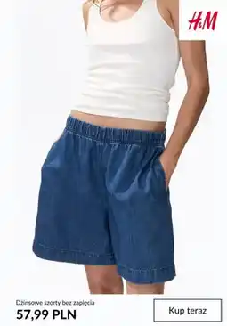 H&M Dżinsowe szorty bez zapięcia H&M oferta