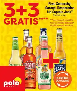 Polomarket Piwo Somersby, Garage, Desperados lub Captain Jack oferta