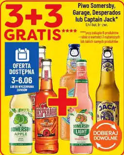 Polomarket Piwo Somersby, Garage, Desperados lub Captain Jack oferta