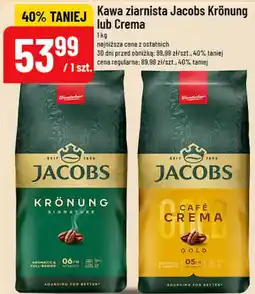 Polomarket Kawa ziarnista Jacobs Krönung lub Crema oferta