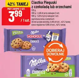 Polomarket Ciastka Pieguski z czekoladą lub orzechami Milka oferta