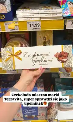 Dino Czekolada mleczna Terravita Z najlepszymi życzeniami oferta
