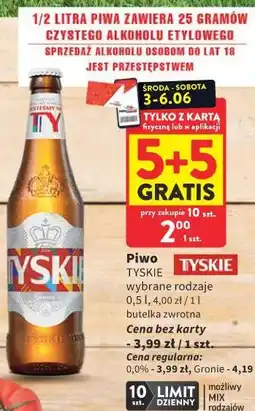Intermarche Piwo Tyskie oferta