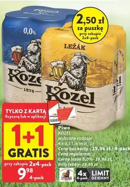 Intermarche Piwo Kozel wybrane rodzaje oferta
