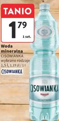 Intermarche Woda mineralna Cisowianka wybrane rodzaje oferta