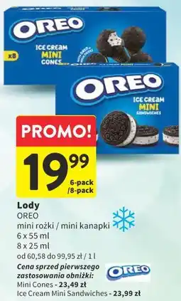 Intermarche Lody Oreo mini rożki / mini kanapki oferta