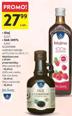 Intermarche Olej / Sok 100% OLEOFARM oferta
