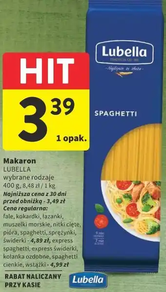 Intermarche Makaron Lubella oferta