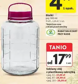 Intermarche Szklany słoik z plastikową zakrętką oferta