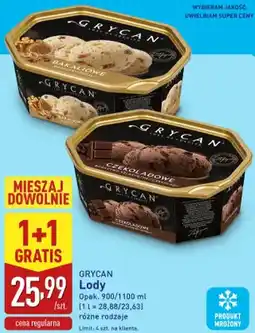 ALDI Lody Grycan Czekoladowe 900/1100ml oferta