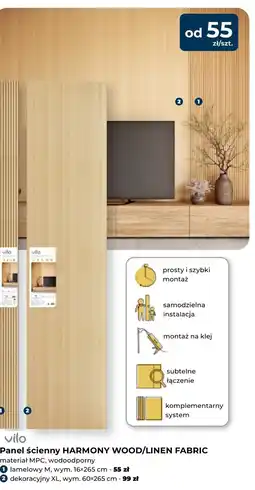 Mrówka Vilo Panel ścienny harmony WOOD/LINEN fabric oferta