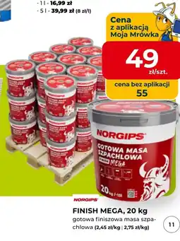 Mrówka Norgips Finish Mega gotowa finiszowa masa szpachlowa oferta