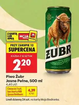 Biedronka Piwo Żubr Jasne Pełne, 500 ml oferta