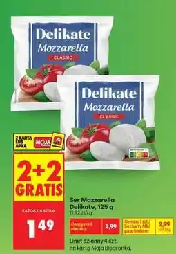 Biedronka Ser Mozzarella Delikate 125 g oferta