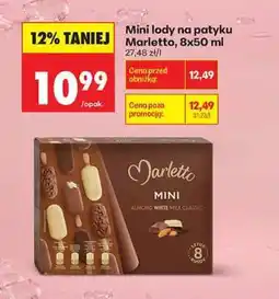 Biedronka Mini lody na patyku Marletto , 8x50 ml oferta